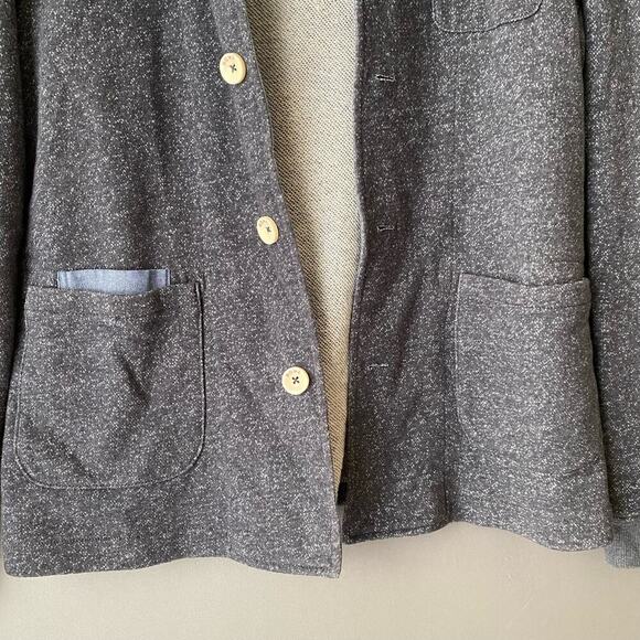 Howie sz L gray 100% cotton button down‎ hoodie jacket - Picture 4 of 8